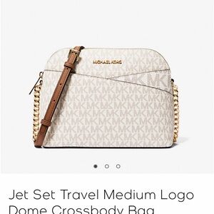 Michael Kors cream color crossbody handbag